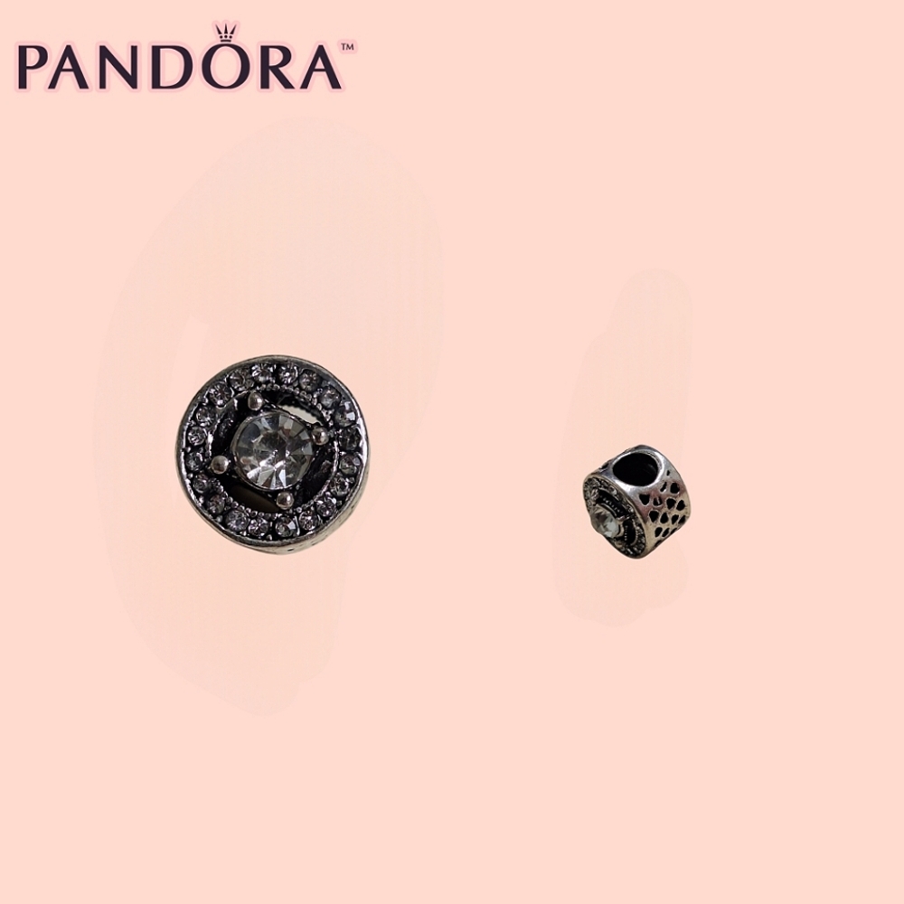 Pandora Silver Jeweled Bead Charm